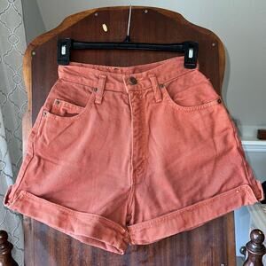 Vintage Lei Womens Riding Wear Pink Denim Shorts Size 5 XS USA Made